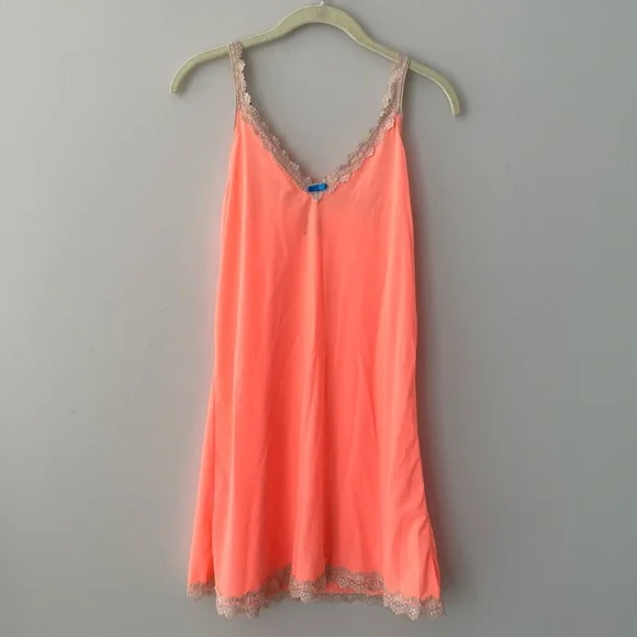 Honeydew Intimates Intimates & Sleepwear | Honeydew Bright Peach Color Lace Slip Night Dress Size S | Color: Orange/Pink | Size: S | Ksaunders014'S